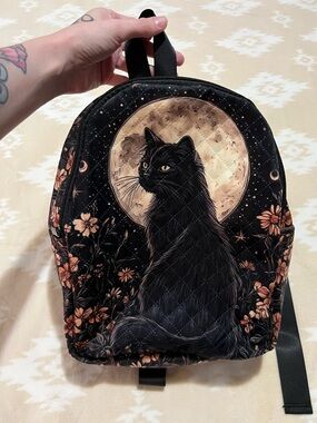 Velvety Soft Cat Mini Backpack 🐈‍⬛NWOT🌙